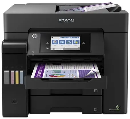 Epson EcoTank ET-5850 All in One Inkjetprinter Multifunctioneel met Fax - Kleur - Inkt