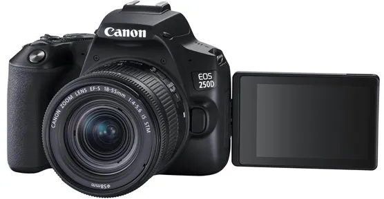 Canon EOS 250D 18-55mm III + 75-300mm III - Zwart